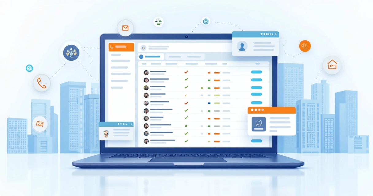 Tela de um sistema de atendimento automatizado para administradora de condomínios 