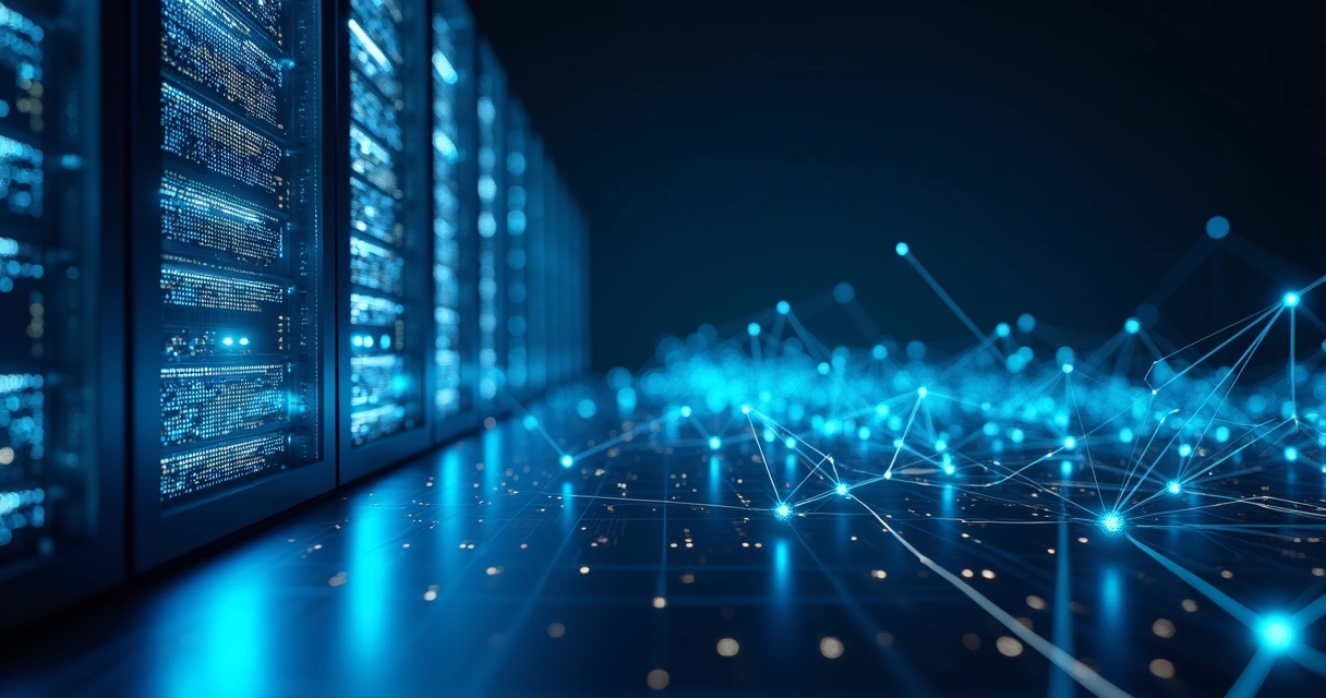 Ilustração detalhada mostrando dois bancos de dados, um centralizado com conexões organizadas e outro descentralizado com múltiplos pontos dispersos em fundo tecnológico escuro 