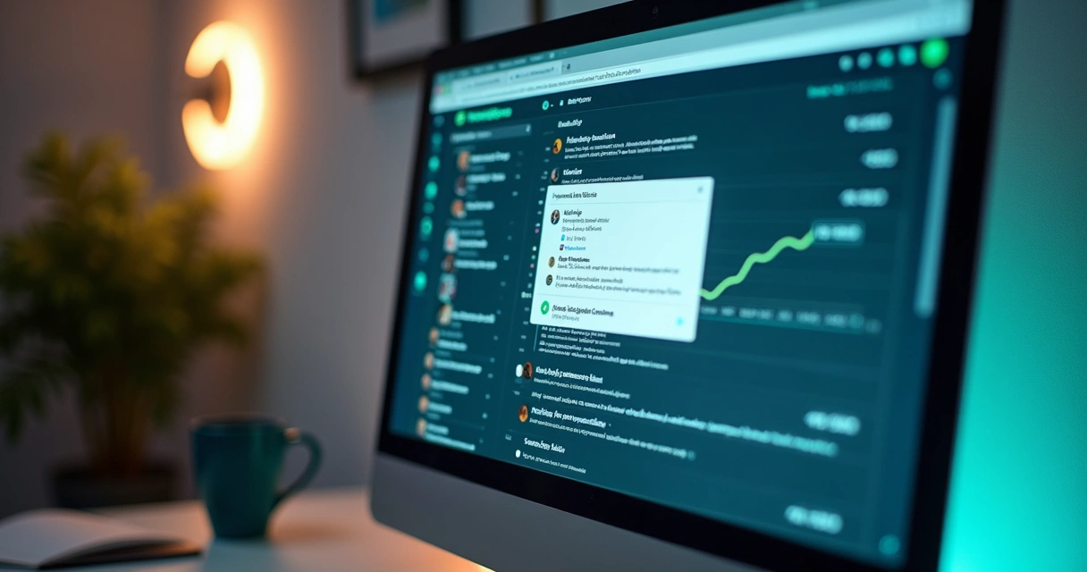 Tela de computador mostrando histórico de atendimentos de um paciente em diferentes canais 