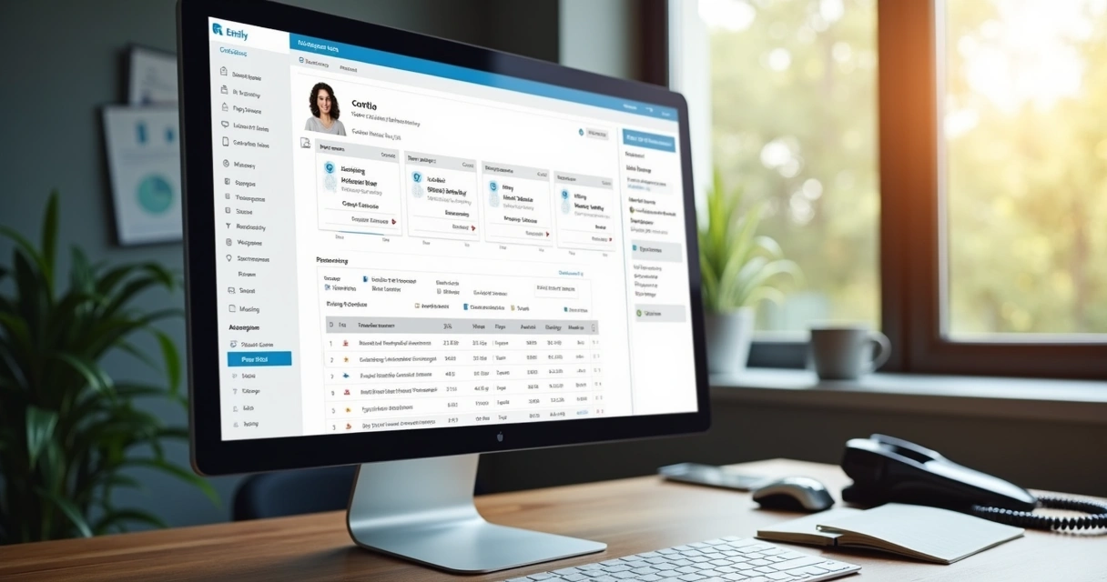 CRM screen showing all customer information centralized