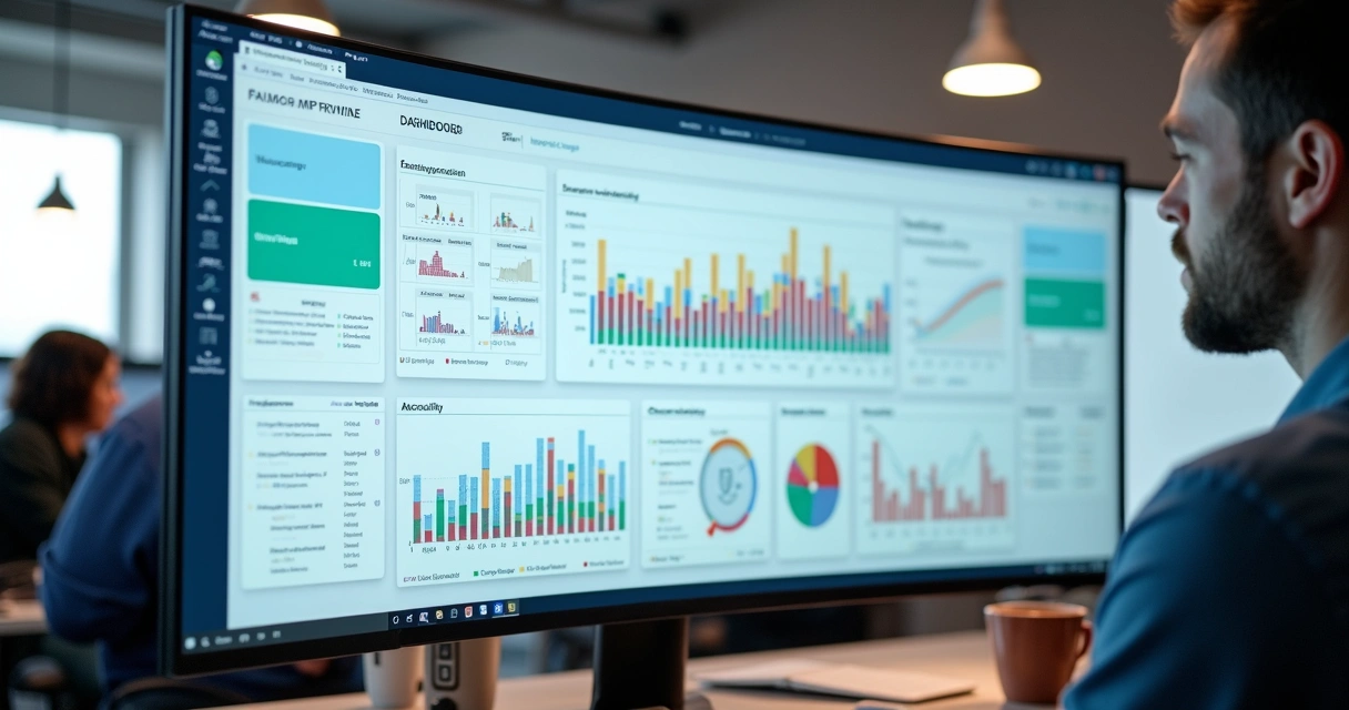 Painel integrado centralizando informações de sistemas de TI