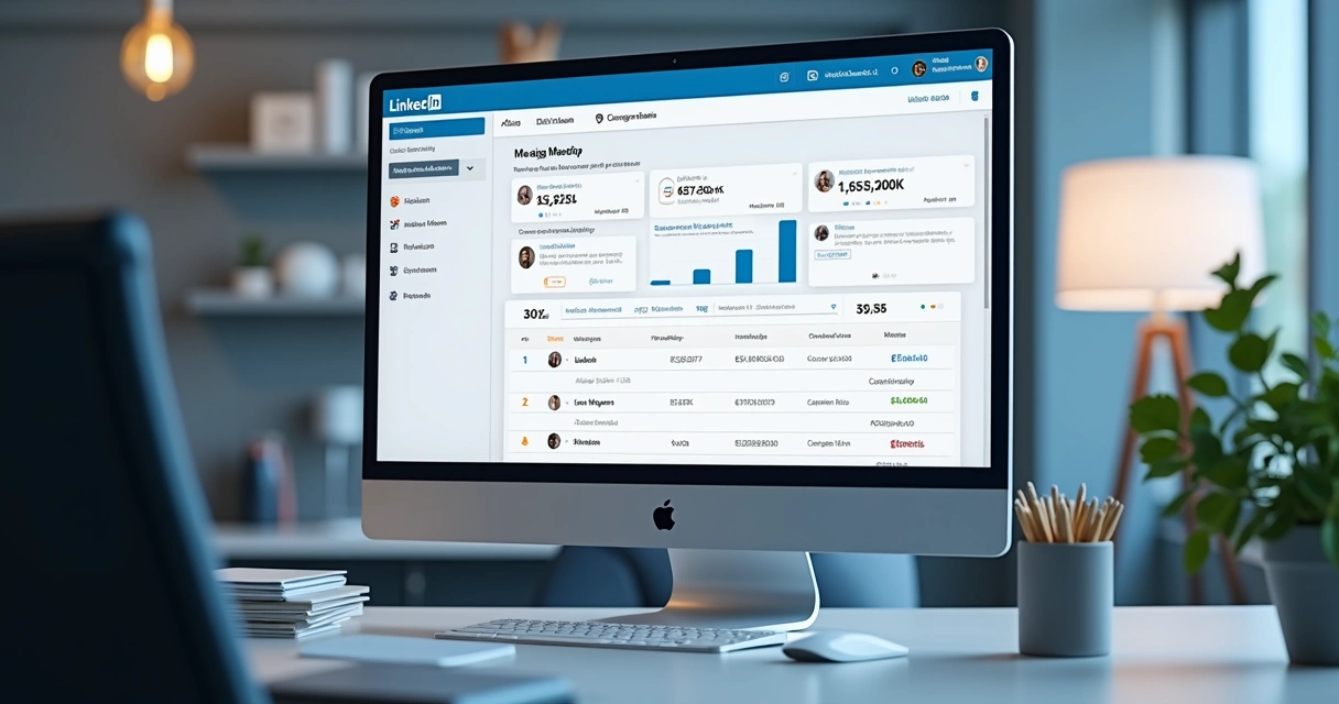 Tela com software mostrando painel de leads centralizados e automação de mensagens 