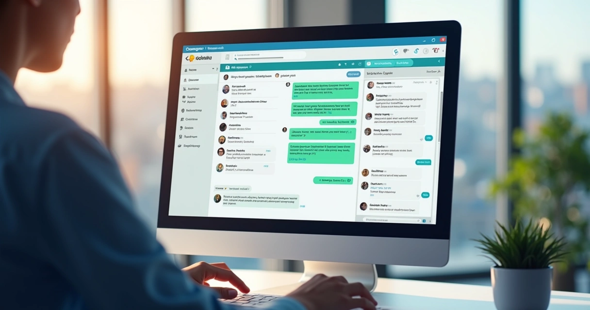 Painel de centralização de canais digitais com chats, redes sociais e site 