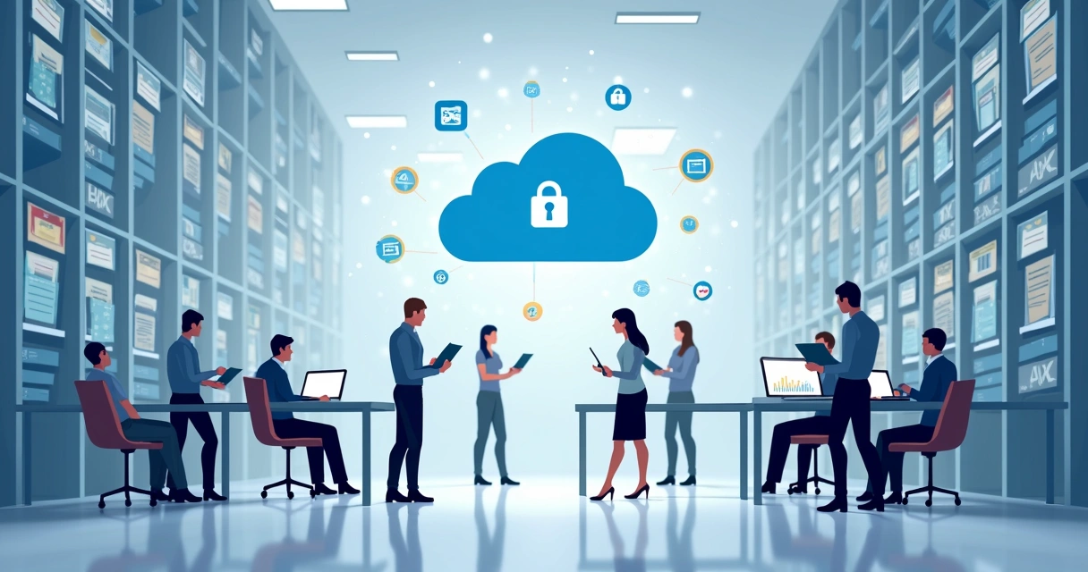Centralized digital contract storage room