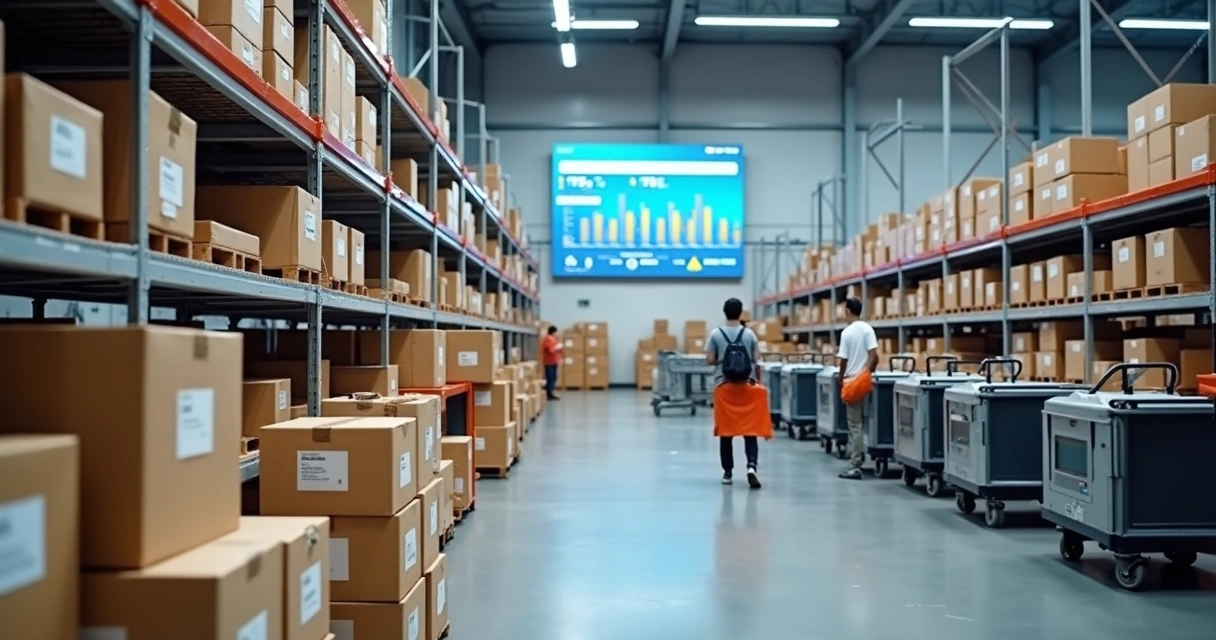 Centro de distribuição com pedidos prontos para envio em São Paulo 