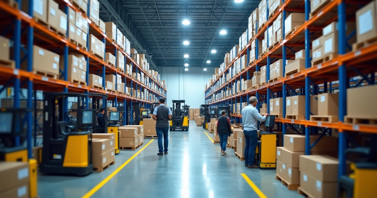 Centro de distribuição com picking e separação de pedidos