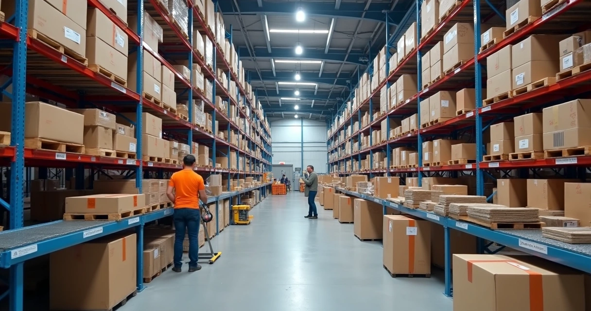 Centro de distribuição com separação de pedidos em São Paulo 