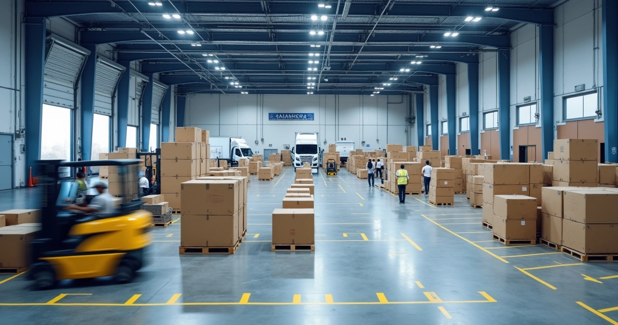 Centro de distribuição com separação de pedidos em São Paulo