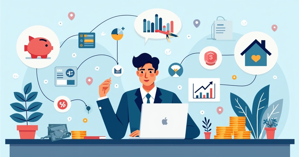 Pessoa analisando mapa de estratégias de reservas financeiras 