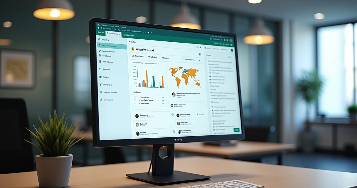 Tela de centralização de atendimento digital com gráficos de relatórios 