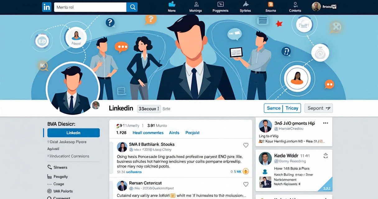 Perfil de CEO com destaque em rede social corporativa 