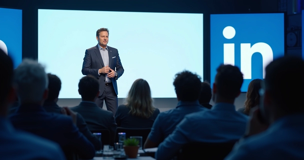 CEO apresenta palestra em evento empresarial