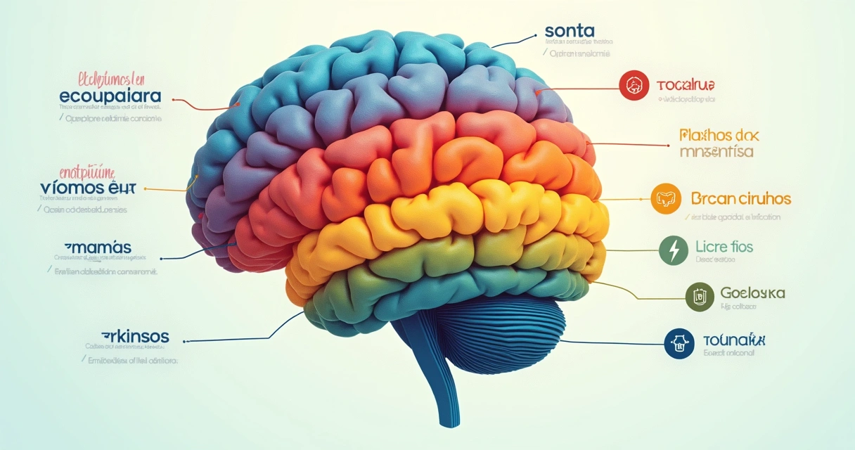 Gráfico ilustrando las diferentes capas del cerebro y procesos inconscientes