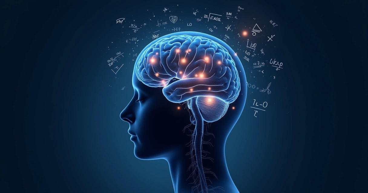 Cérebro de perfil com áreas iluminadas simulando atividade durante o sono