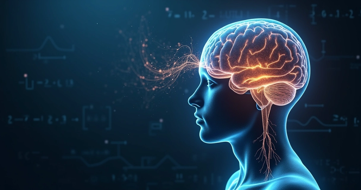 Cerebro humano iluminado con conexiones neuronales cambiantes 