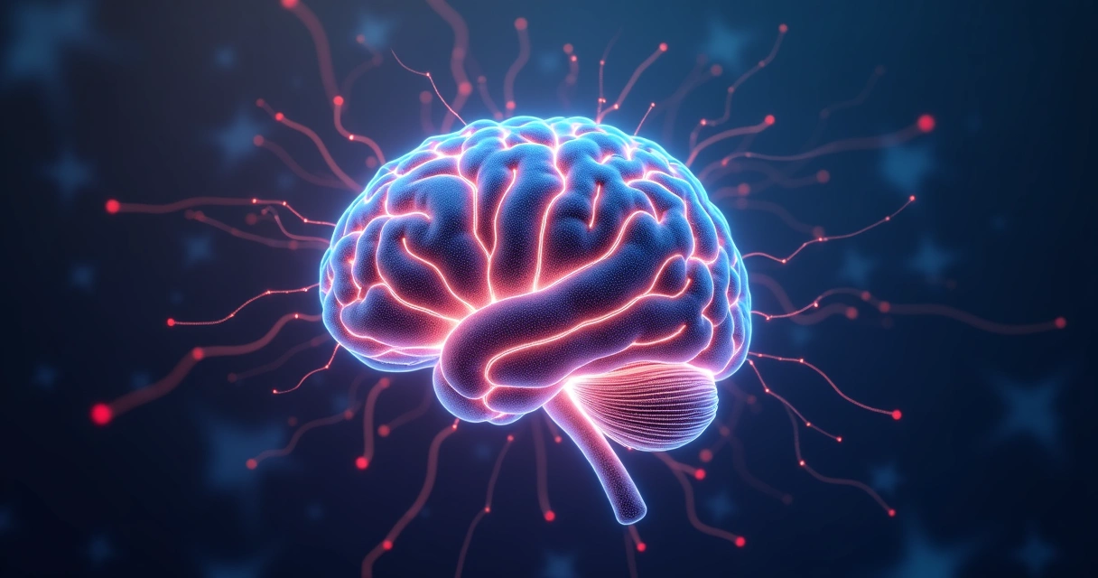 Diseño abstracto de redes cerebrales en crecimiento de diferentes colores 