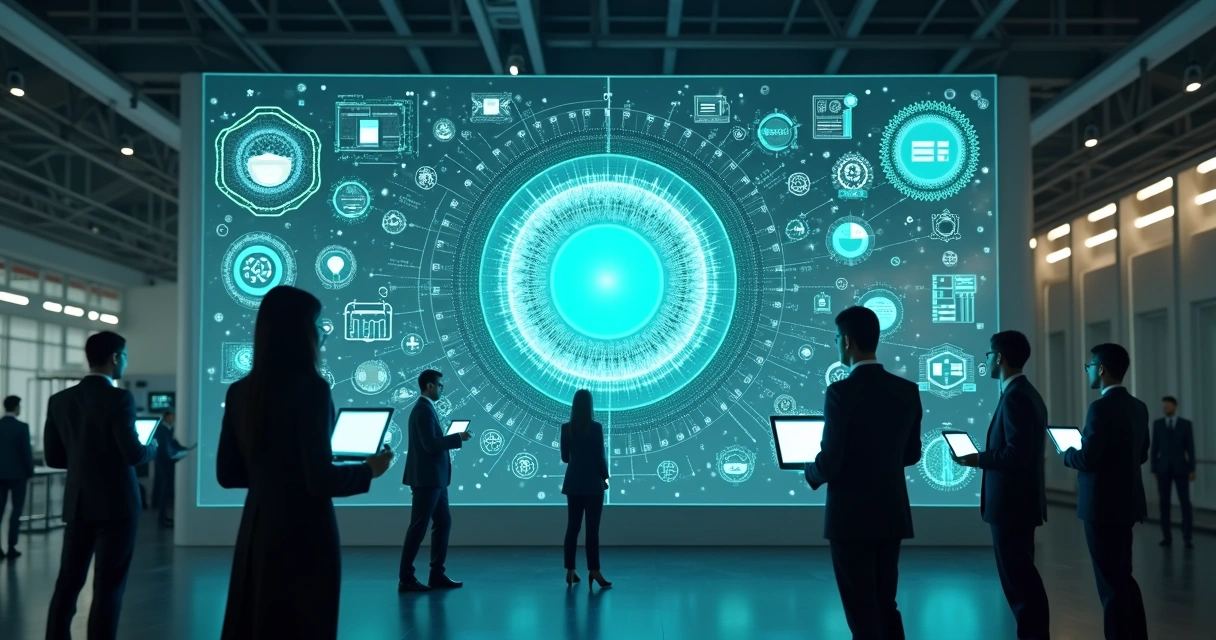 Certificados e insígnias de dados em painel digital 