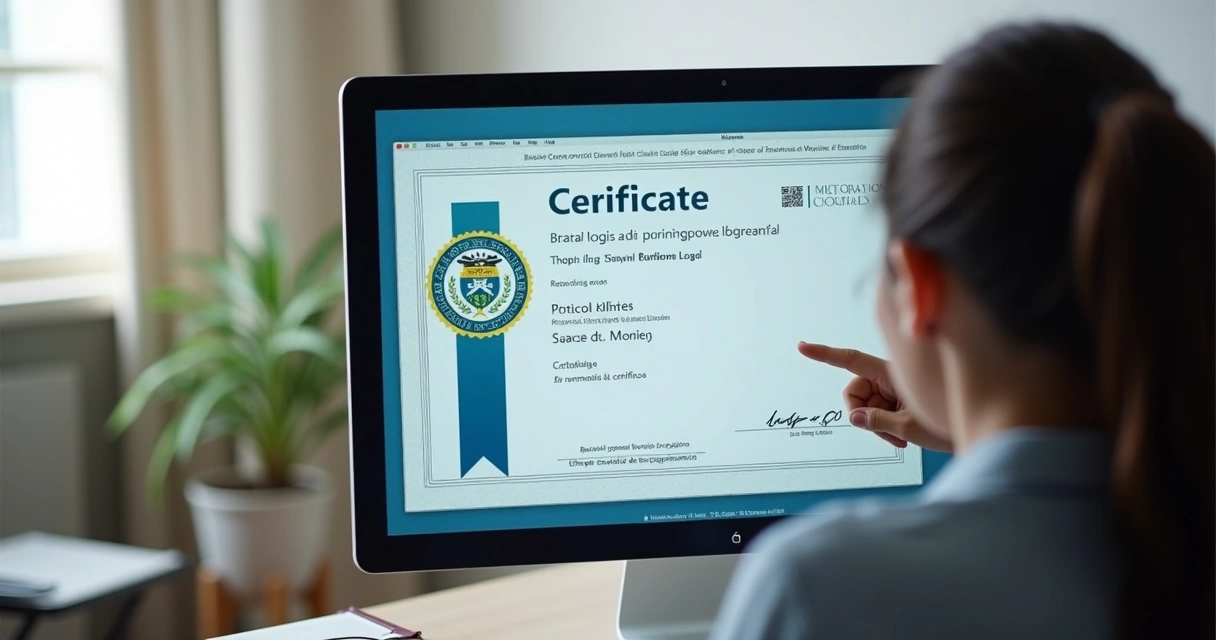 Certificado virtual emitido por instituição reconhecida pelo MEC. 
