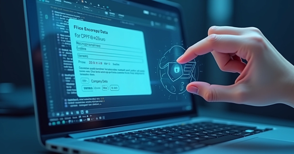 Certificado digital e formulário de cadastro CNPJ em tela de computador 
