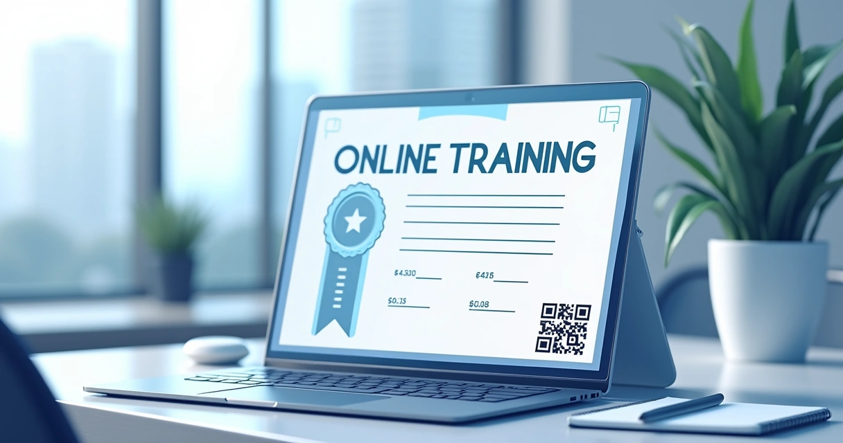 Certificado digital de treinamento corporativo com QR Code 