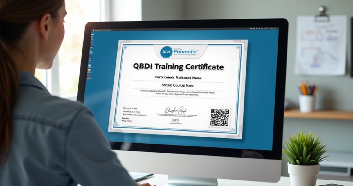 Certificado digital de treinamento corporativo com QR Code autenticando o resultado do colaborador 