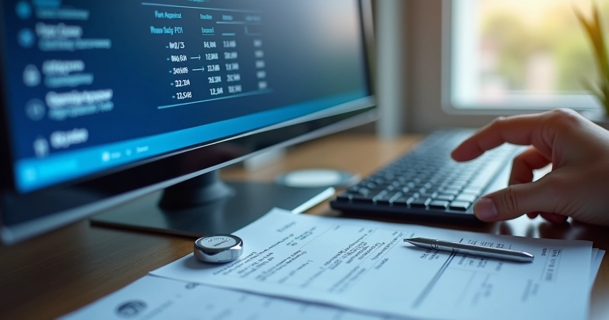 Certificado digital ao lado de documentos fiscais no computador