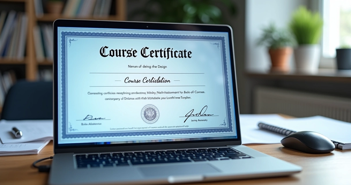 Certificado digital exibido na tela de um notebook 
