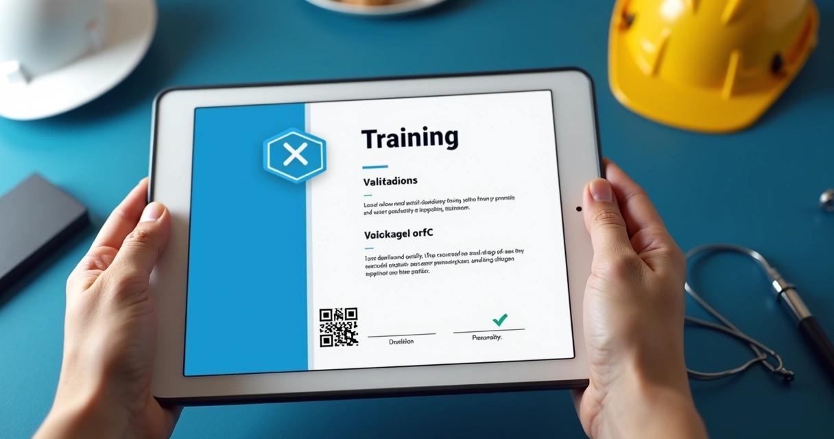 Certificado digital de treinamento com QR Code visível