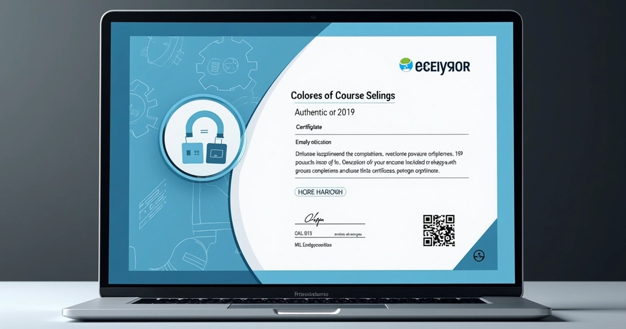 Certificado digital de conclusão de curso EAD com QR Code. 