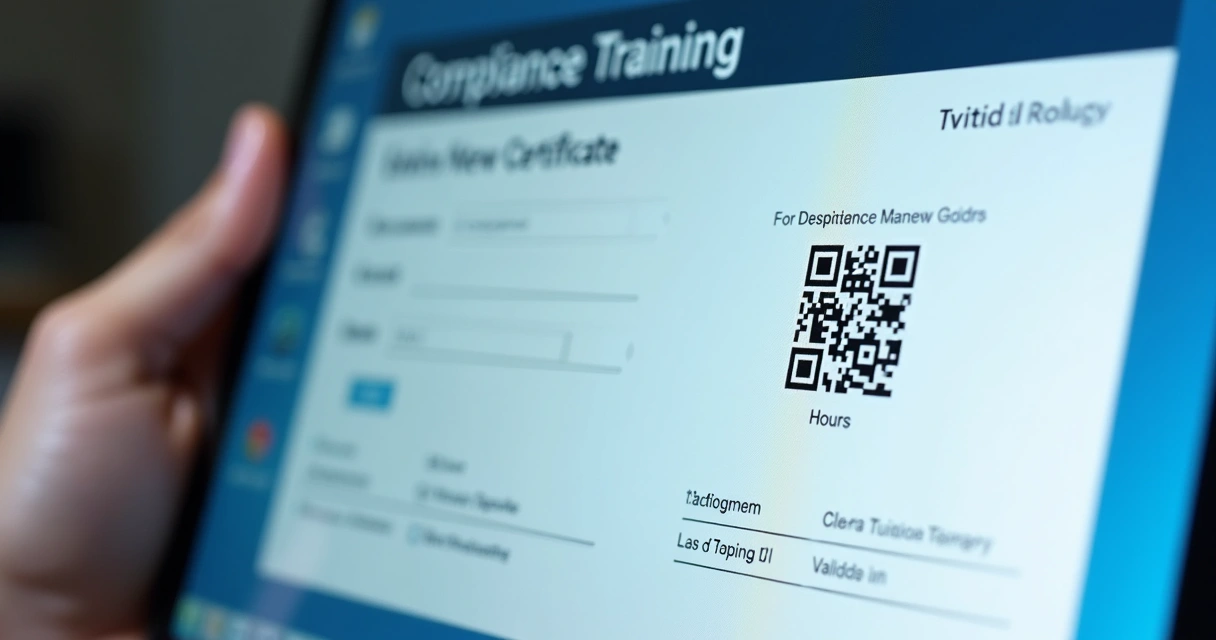 Certificado digital de treinamento compliance com QR Code