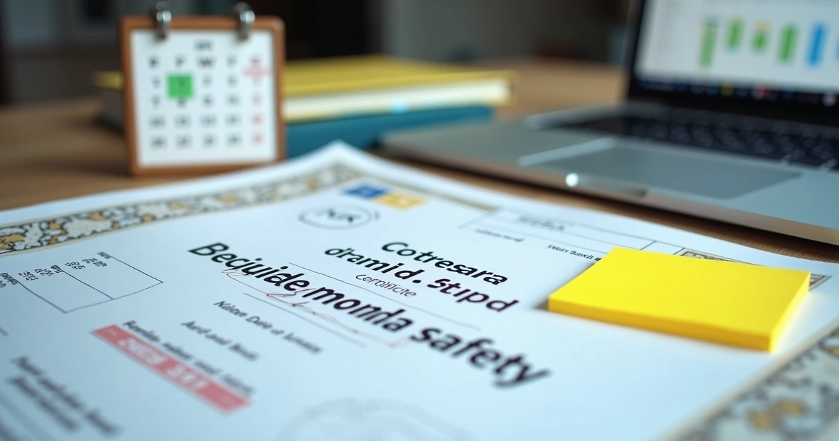 Exemplo de certificado NR com destaque para data de validade e alerta de vencimento