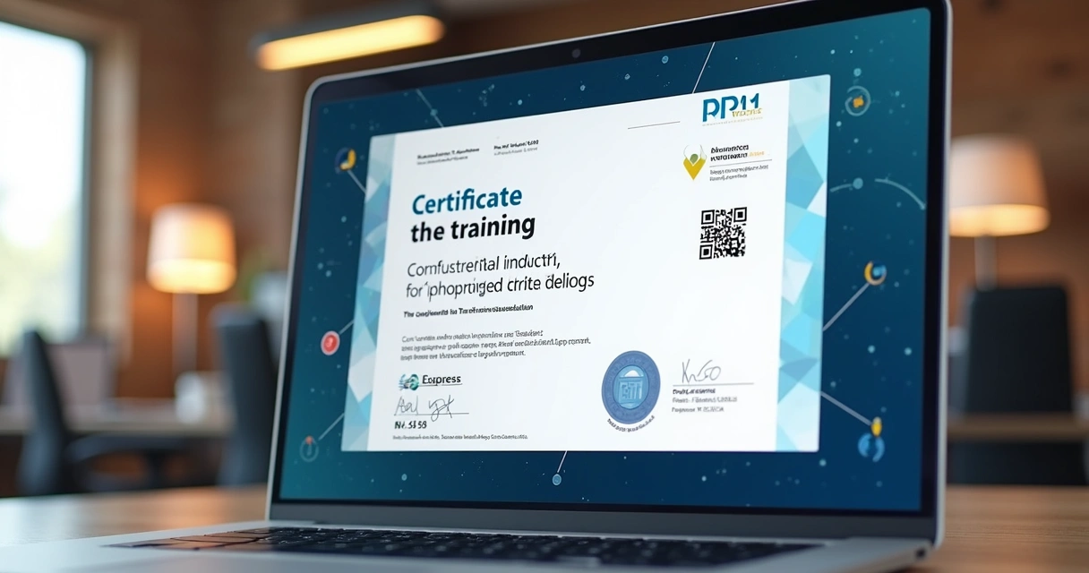 Certificado digital com QR Code de treinamento NR 11 