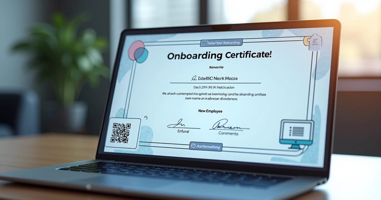 Exemplo de certificado digital de onboarding com QR Code