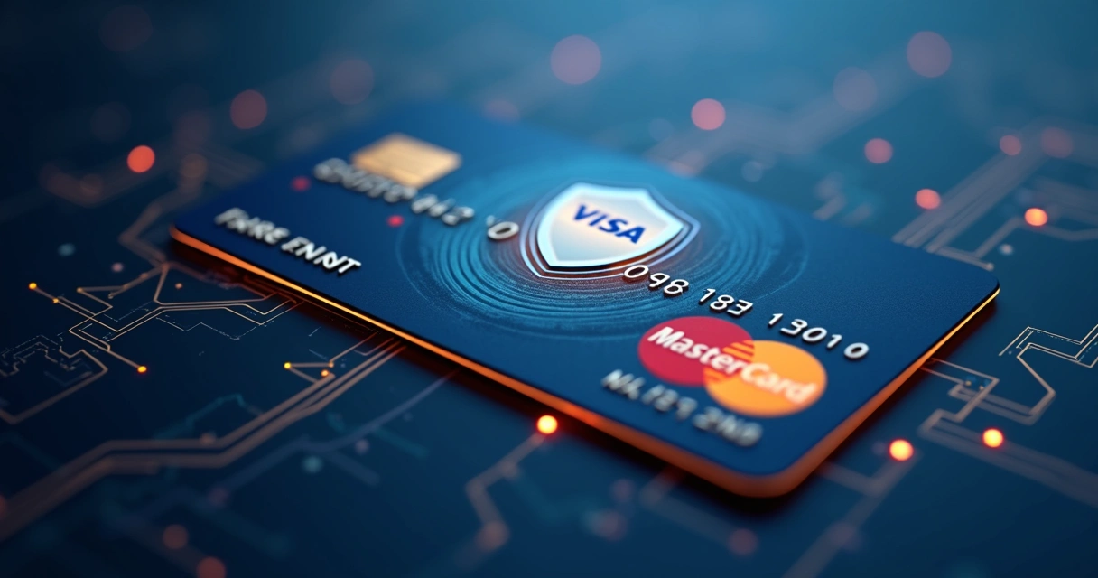Certificado digital de segurança com logos Visa e Mastercard 