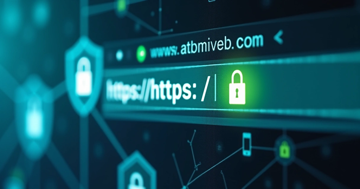 Navegador mostrando símbolo de cadeado e endereço HTTPS 