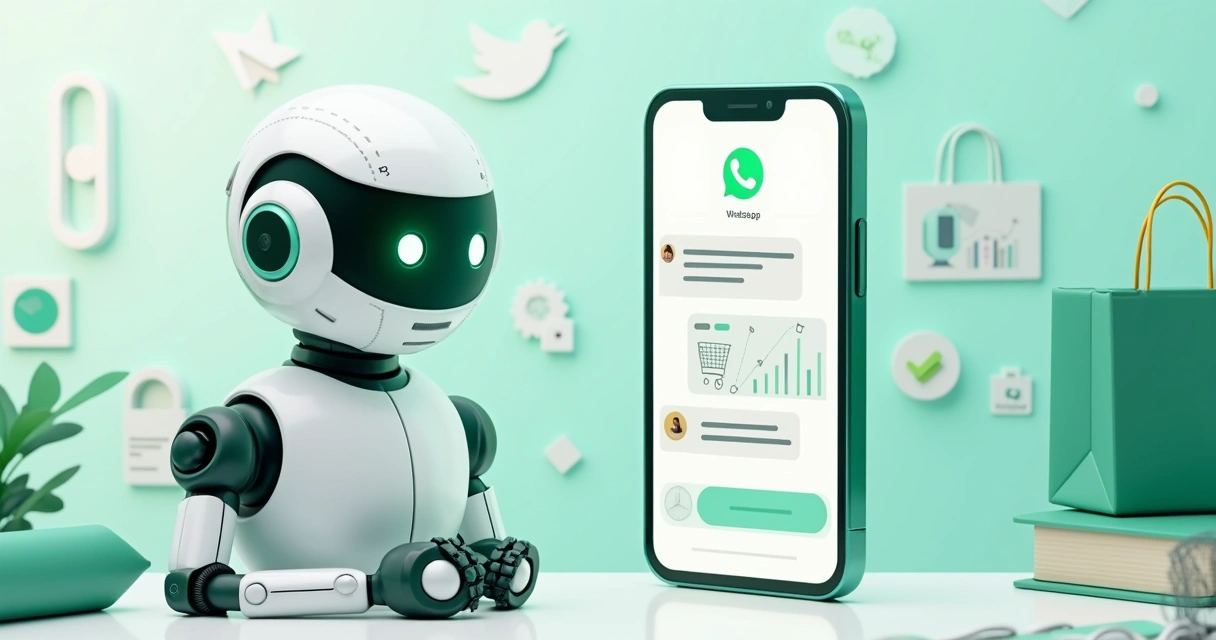 Chatbot interagindo com cliente no WhatsApp sobre vendas