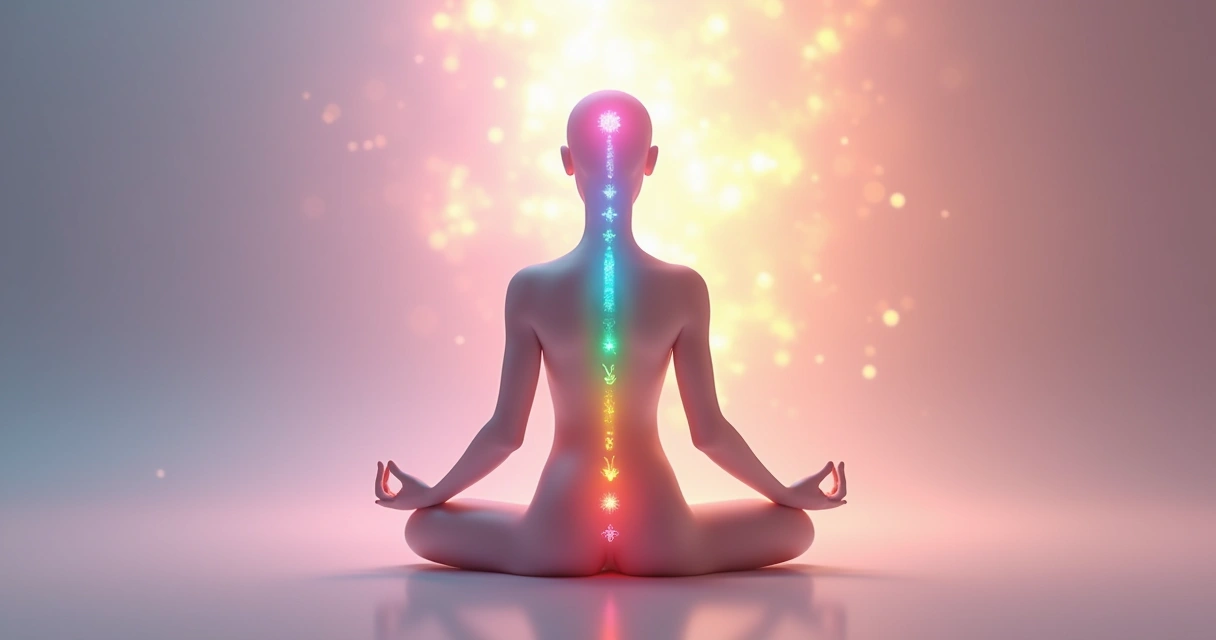 Ilustração dos chakras no corpo humano 