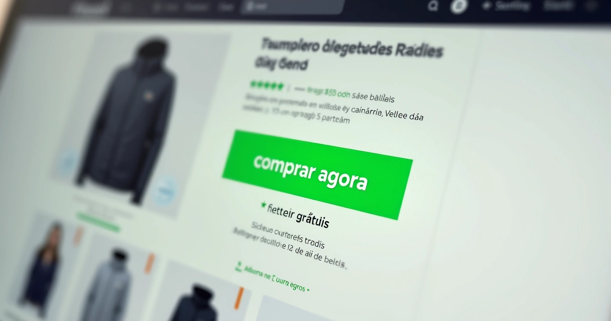 Botão de comprar agora em destaque em loja online
