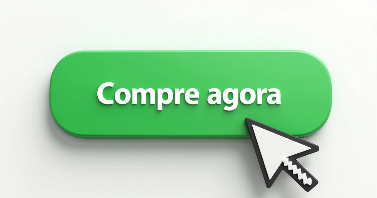 Botão verde com frase de chamada para ação em destaque 