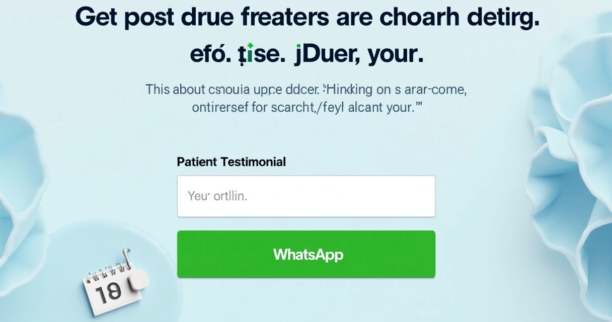 Botão destacado de WhatsApp em landing page de cirurgia plástica 