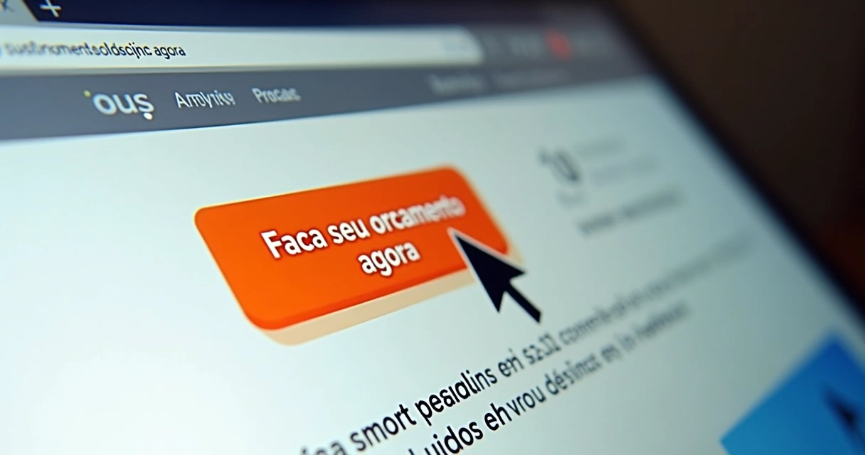 Botão de chamada para ação destacado em site 