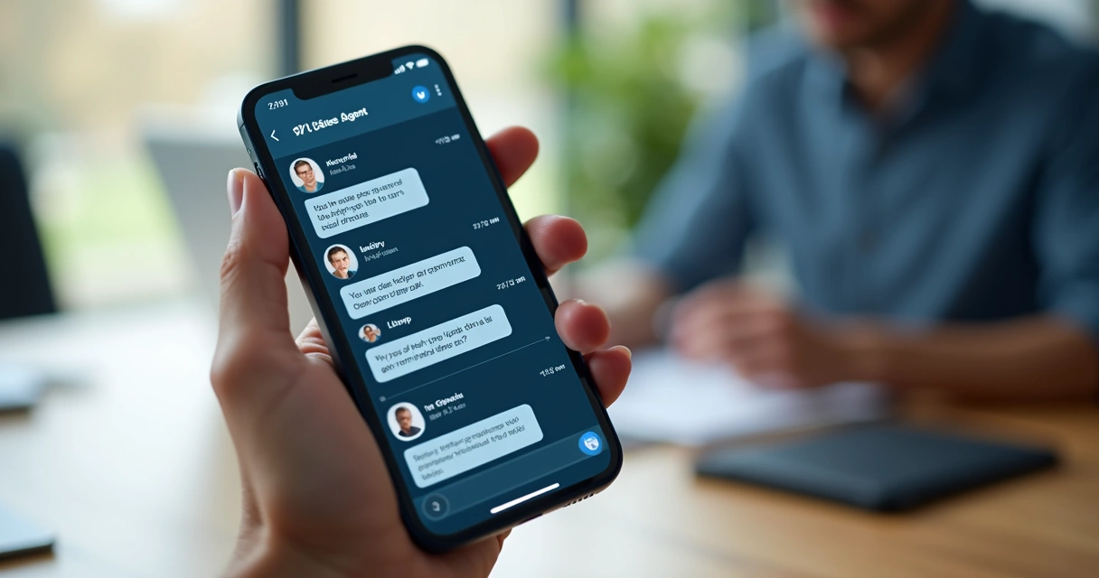 Agente enviando vídeo de vendas no chat 