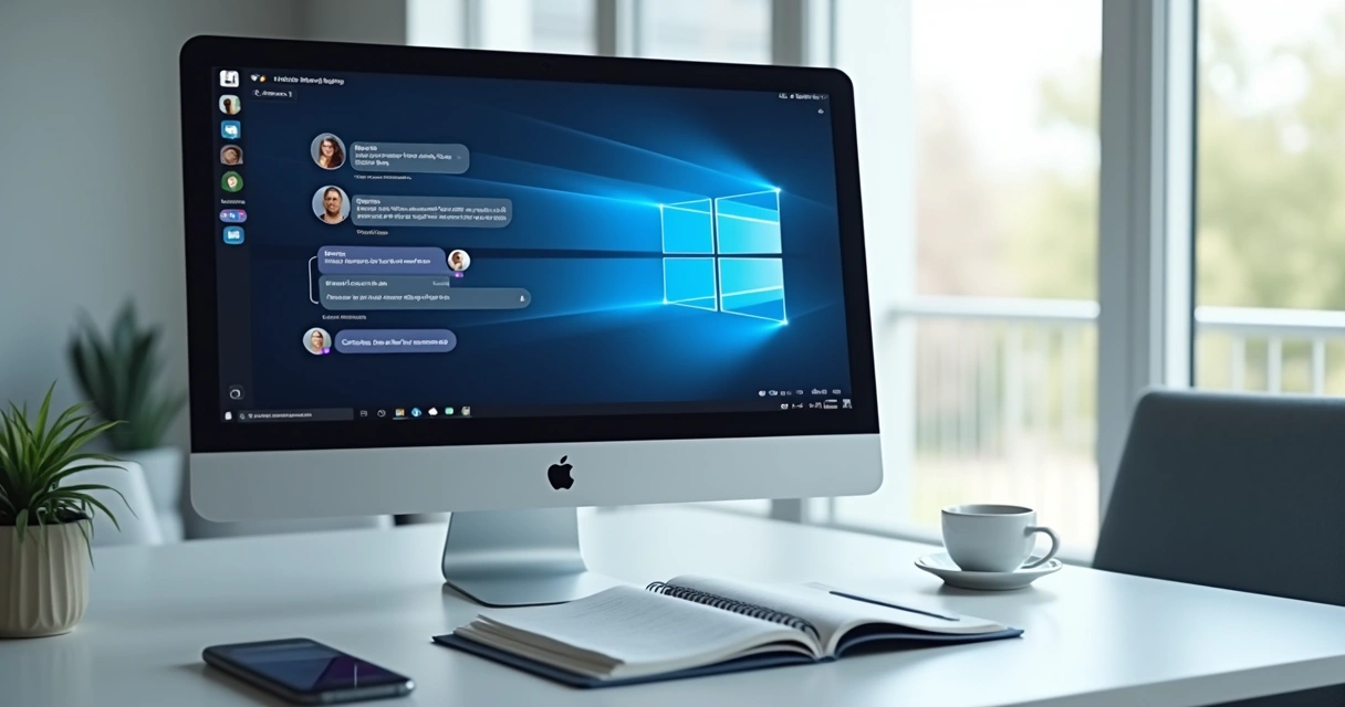 Conversation between AI and B2B lead on a computer screen 