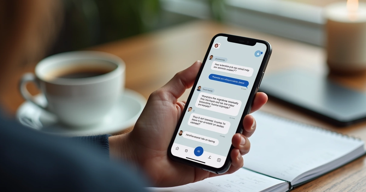 Chat de inteligência artificial mostrando dicas financeiras em tela de celular 