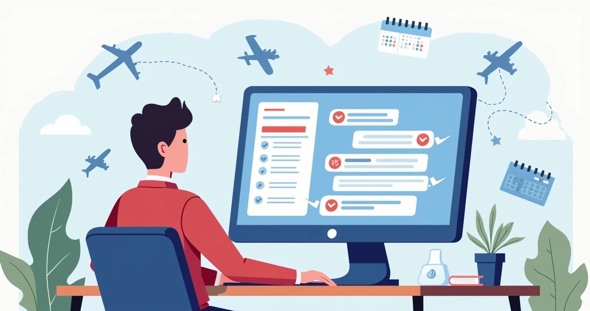 Pessoa usando inteligência artificial para planejar viagem 