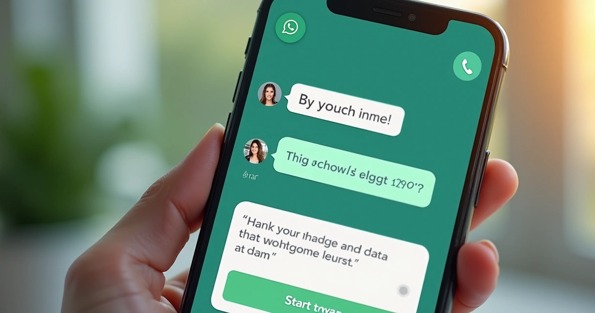 Conversa de usuário com IA pelo WhatsApp, interface clara e moderna 