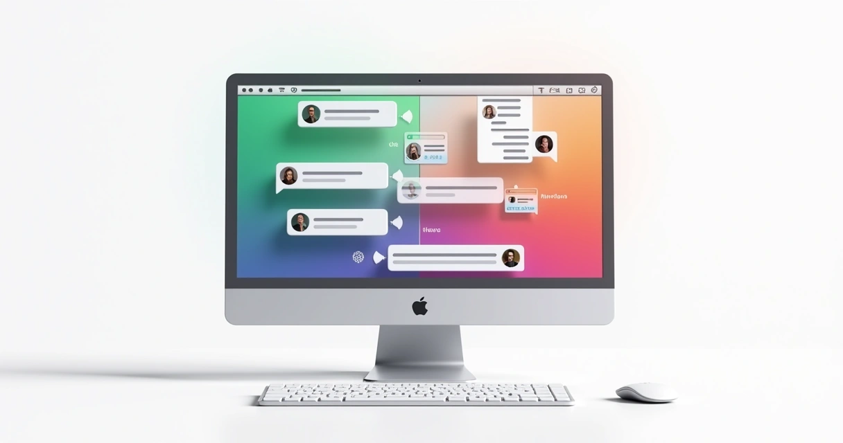 Interface de chat multicanal com WhatsApp e Instagram integrados 