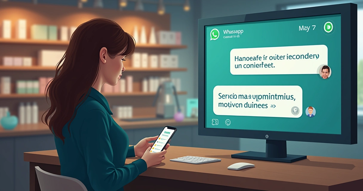 Chatbot auxiliando agendamento em loja 