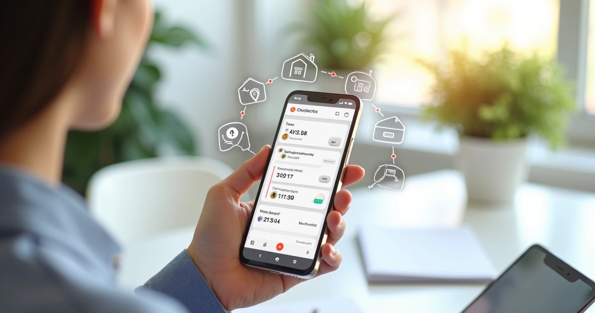 Chatbot apresenta calendário de visitas imobiliárias em tela de celular 