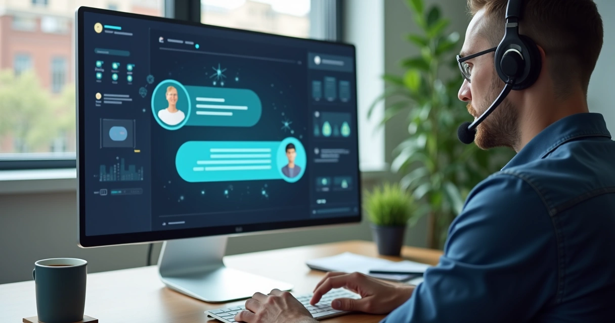 Chatbot conversando com cliente em plataforma digital